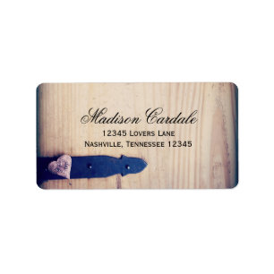 Rustic Country Wood Latch Wedding Address Labels