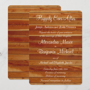 Rustic Country Wooden Invitation