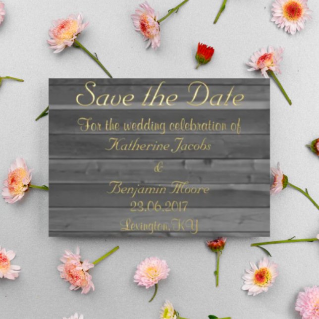 Rustic Country Wooden Save The Date (Creator Uploaded)