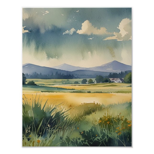 Rustic Countryside Scene Poster (Front)