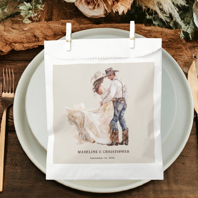 Rustic Couple Wedding Favour Bag (Creator Uploaded)