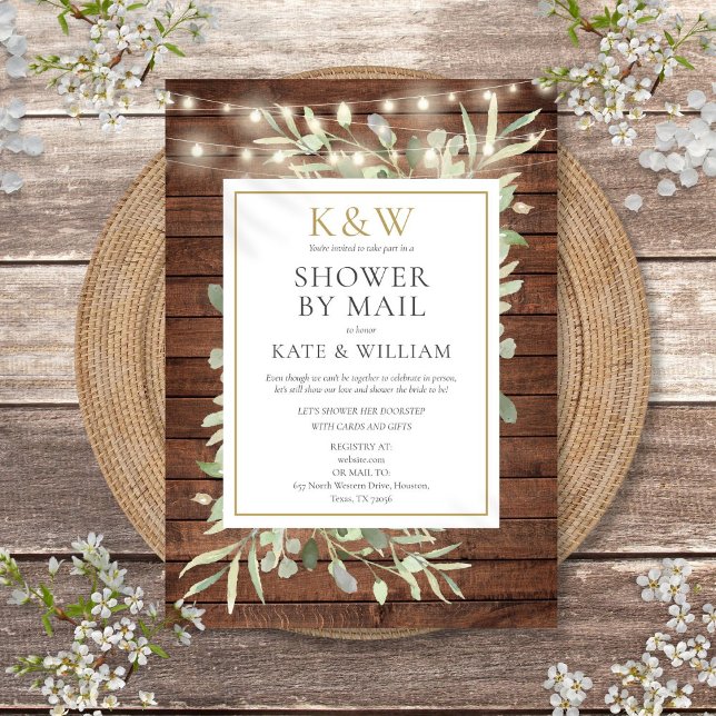 Rustic Couples Shower By Mail Long Distance Invitation (Rustic Couples Shower By Mail Long Distance Invitation)