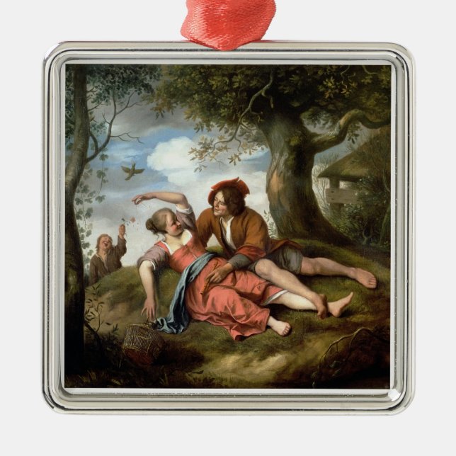 Rustic Courtship Metal Tree Decoration (Front)