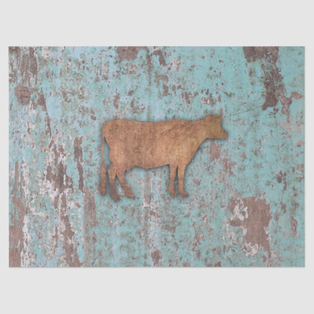 Rustic Cow 2 Tissue Paper (Front)