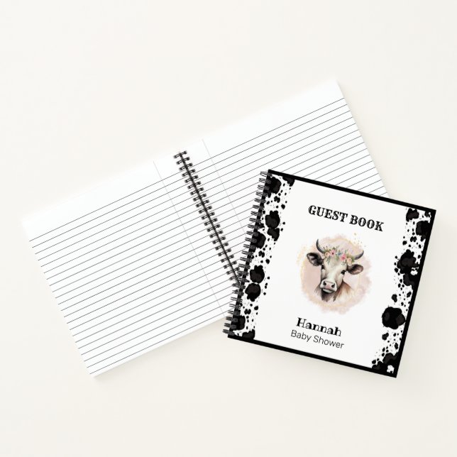 Rustic Cow Guest Book  (Inside)
