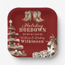 Rustic Cowboy Boots Christmas Holiday Hoedown