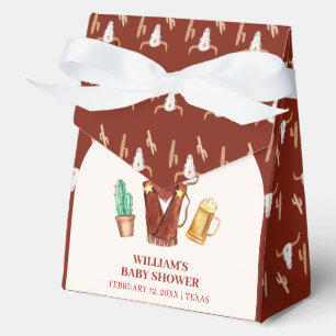 Rustic Cowboy Cactus Beer Arch Boy Baby Shower  Favour Box