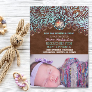 rustic cowboy country western First Holy Communion