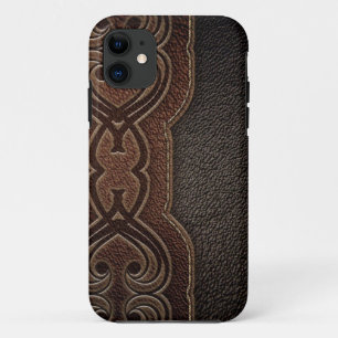 Rustic cowboy fashion brown western country iPhone 11 case