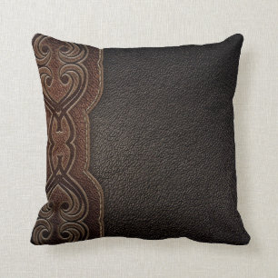 Rustic cowboy fashion brown western country cushion