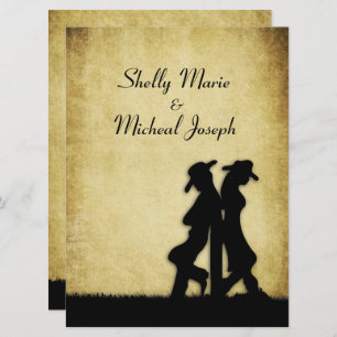 Rustic Cowboy Wedding Invitation