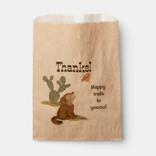 Rustic Cowboy Wild West Animal Thank You Favour Bag