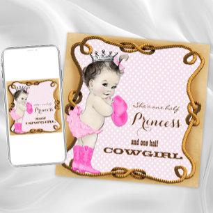 Rustic Cowgirl Baby Shower Invitation
