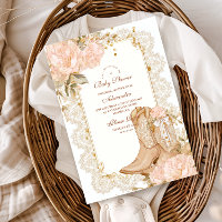 Rustic Cowgirl Boots Floral Baby Shower