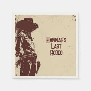 Rustic Cowgirl Western Party Napkin