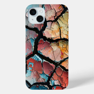 Rustic Cracked Paint Design iPhone 15 Mini Case