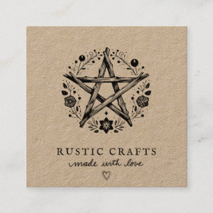 Rustic Crafts Business  Square Business Card