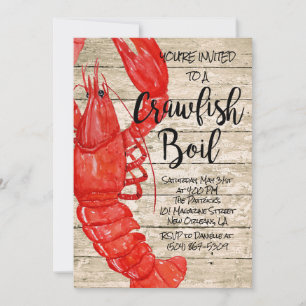Rustic Crawfish Boil Invitation