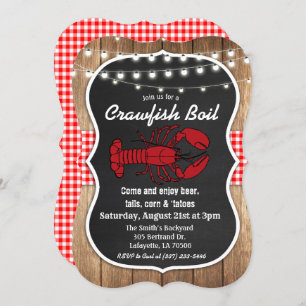 Rustic Crawfish Boil Invitation
