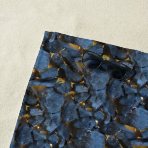 Rustic Croatian Stone Wall Photography  Beach Towel