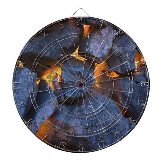 Rustic Croatian Stone Wall Photography  Dartboard (Front)