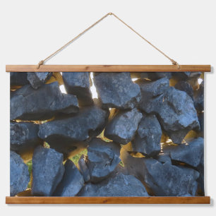 Rustic Croatian Stone Wall Photography Hanging Tapestry