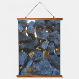 Rustic Croatian Stone Wall Photography Hanging Tapestry