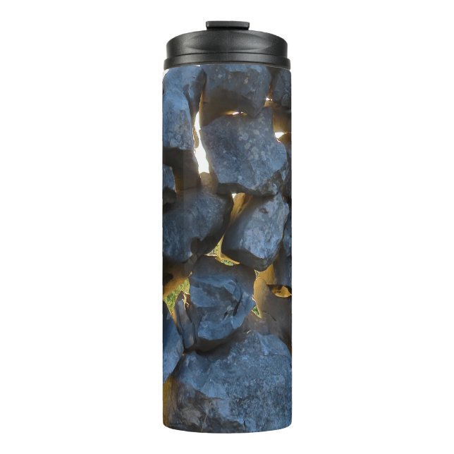 Rustic Croatian Stone Wall Photography  Thermal Tumbler (Front)