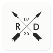 Rustic Crossed Arrow | Custom Wedding Date