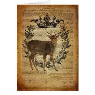 Rustic crown outdoorsman whitetail buck Deer