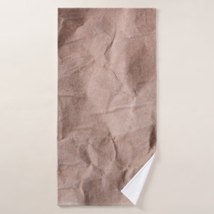Rustic crumpled paper bath towel