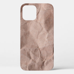 Rustic crumpled paper iPhone 12 case