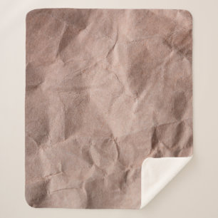 Rustic crumpled paper sherpa blanket
