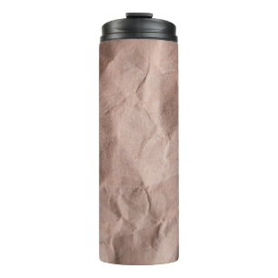 Rustic crumpled paper thermal tumbler