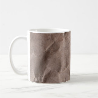 Rustic Crumpled Paper: Vintage Texture Coffee Mug