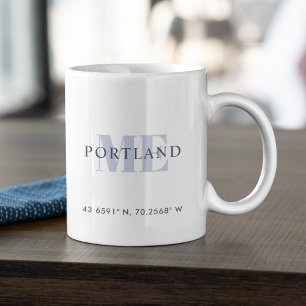 Rustic Custom City Coordinates Latitude Longitude Coffee Mug