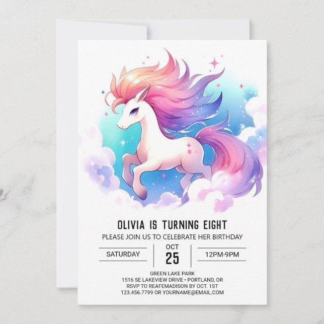 Rustic Custom Horse Birthday  Invitation (Front)