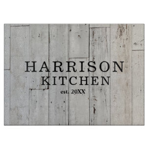 Rustic Custom Kitchen Name Cutting Board