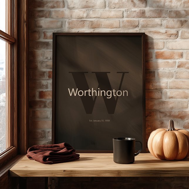 Rustic Custom Last Name Western Farmhouse Poster (Creator Uploaded)