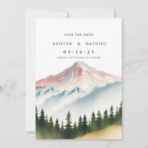 Rustic Custom Mountain Save The Date