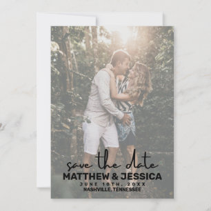 Rustic Custom Photo Wedding Save the Date