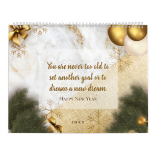 Rustic custom text quote ,Christmas & new year  Calendar