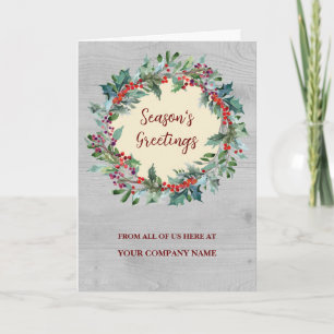 Rustic Customer Christmas Holiday Card