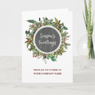 Rustic Customer Christmas Holiday Card