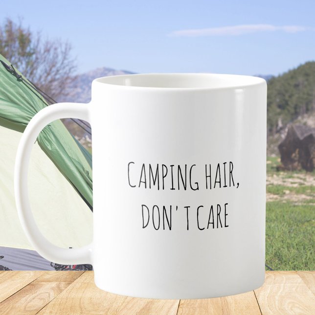 Rustic Cute Camping Funny Quote Coffee Mug (In situ)