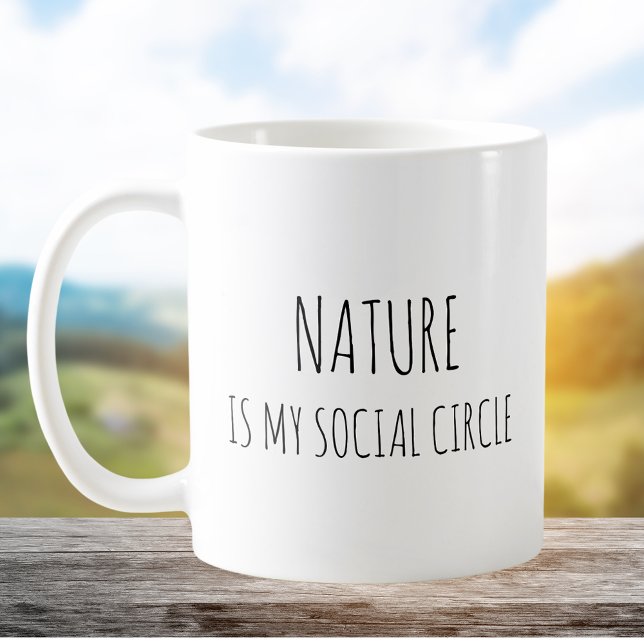 Rustic Cute Nature Pun Jokes Funny Quote Coffee Mug (In situ)