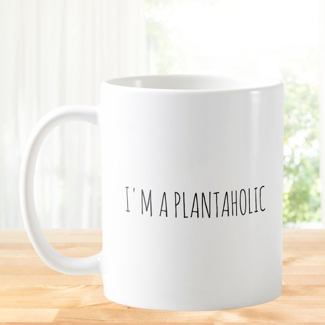Rustic Cute Plant Lover Pun Jokes Funny Quote Coffee Mug (In situ)