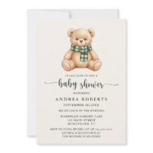 Rustic Cute Teddy Bear Baby Shower