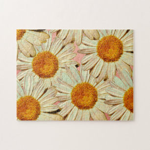 Rustic Daisies Flower Puzzle