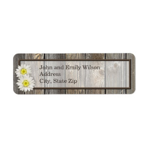 Rustic Daisies Return Address Labels